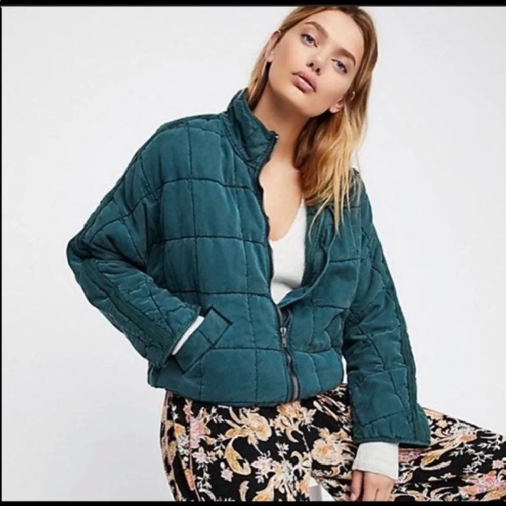 Free People Dolman Quilted Knit Jacket